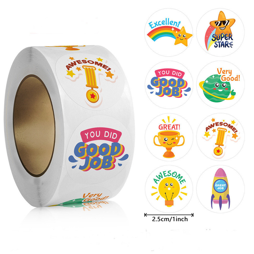 

100-500pcs Cute Cartoon Sticker Kids School Teacher Supplies Classic Toy Reward Stickers Gift Sealing Decor Stationery