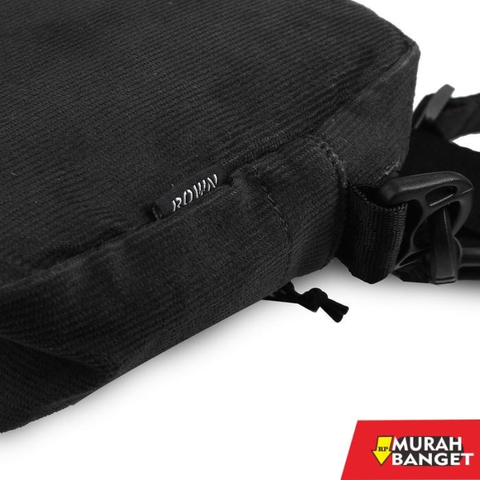 tas selempang pria kekinian Rown Division Storage Sling Bag Swordsz Black Selempang Pria - Black