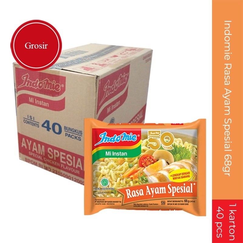 

Indomie Mie Instant Ayam Special 1 karton 40 Pcs Grosir