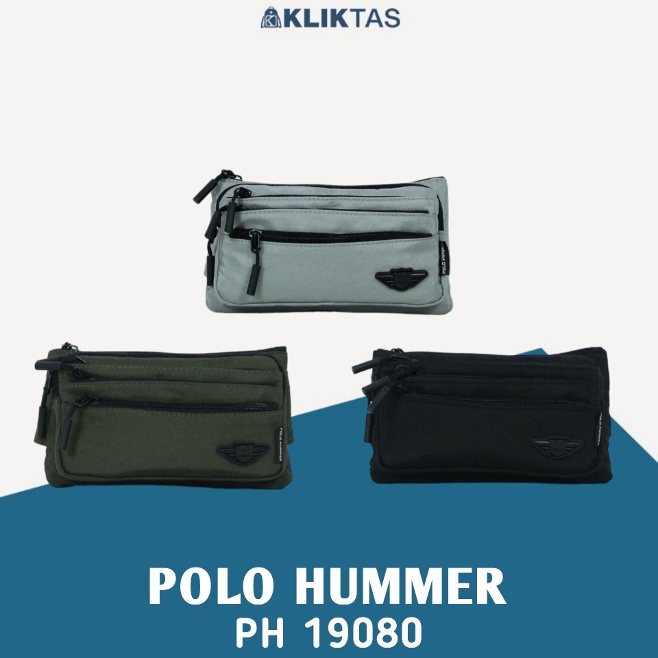 Tas Pinggang Pria Tipis Polo Hummer 19080 Waist Bag Slim