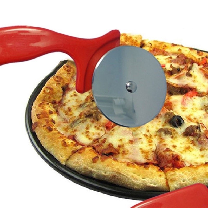 

Pizza Cutter / Pisau Khusus Alat Pemotong Pizza Roll Stainless Steel Alat Potong Piza Kue Adonan Serbaguna Cutter Dapur