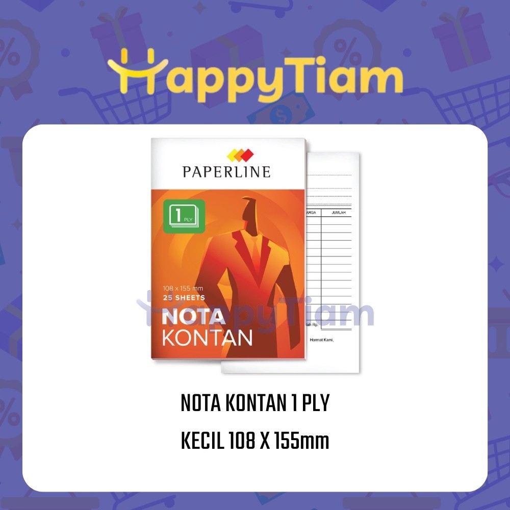 

NOTA KONTAN 1 PLY KECIL 50 LEMBAR PAPERLINE BUKU KWITANSI K1