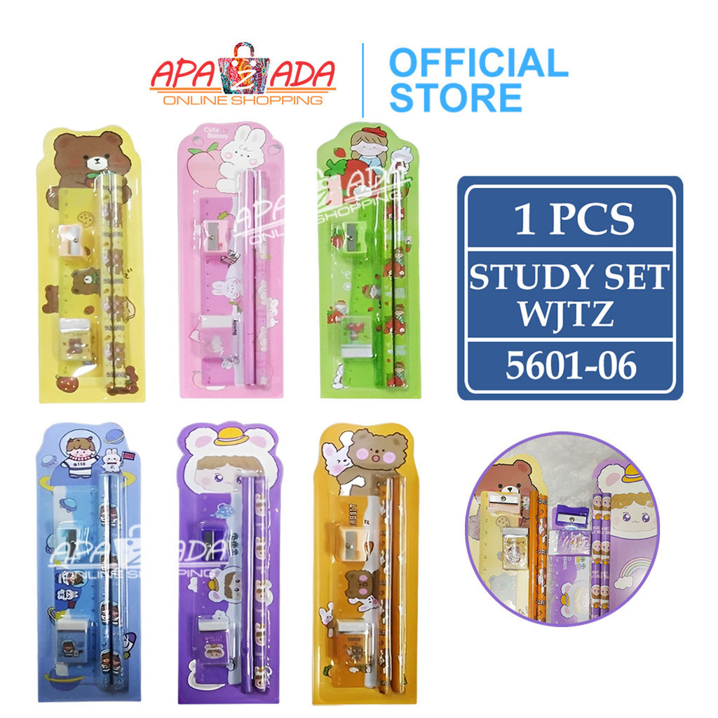 

Apazada Study Set Mix 5 In 1 / Stationery Set / Study Set WJTZ