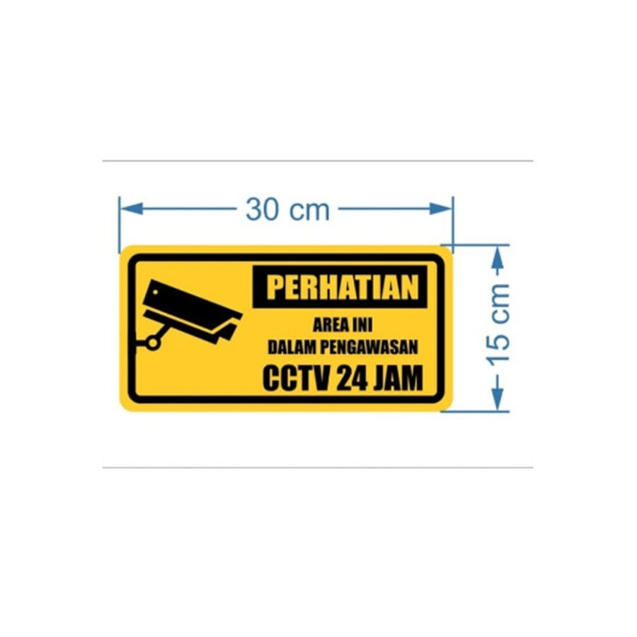 

Stiker Label Sign K3 CCTV anti MALING/PENCURI 30x15cm