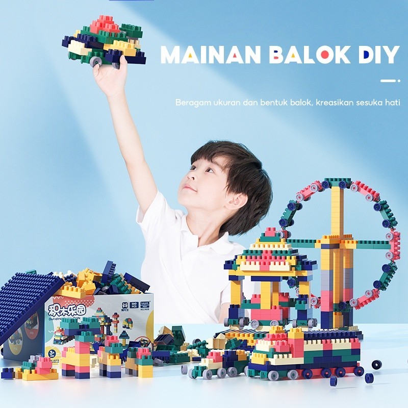 Mr. man · 260pcs puzzle building blocks/Gift/ partikel berukuran besar/DIY/SNI/360pcs puzzle buildin