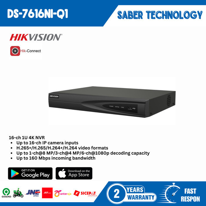NVR HIKVISION 16CH DS-7616NI-Q1