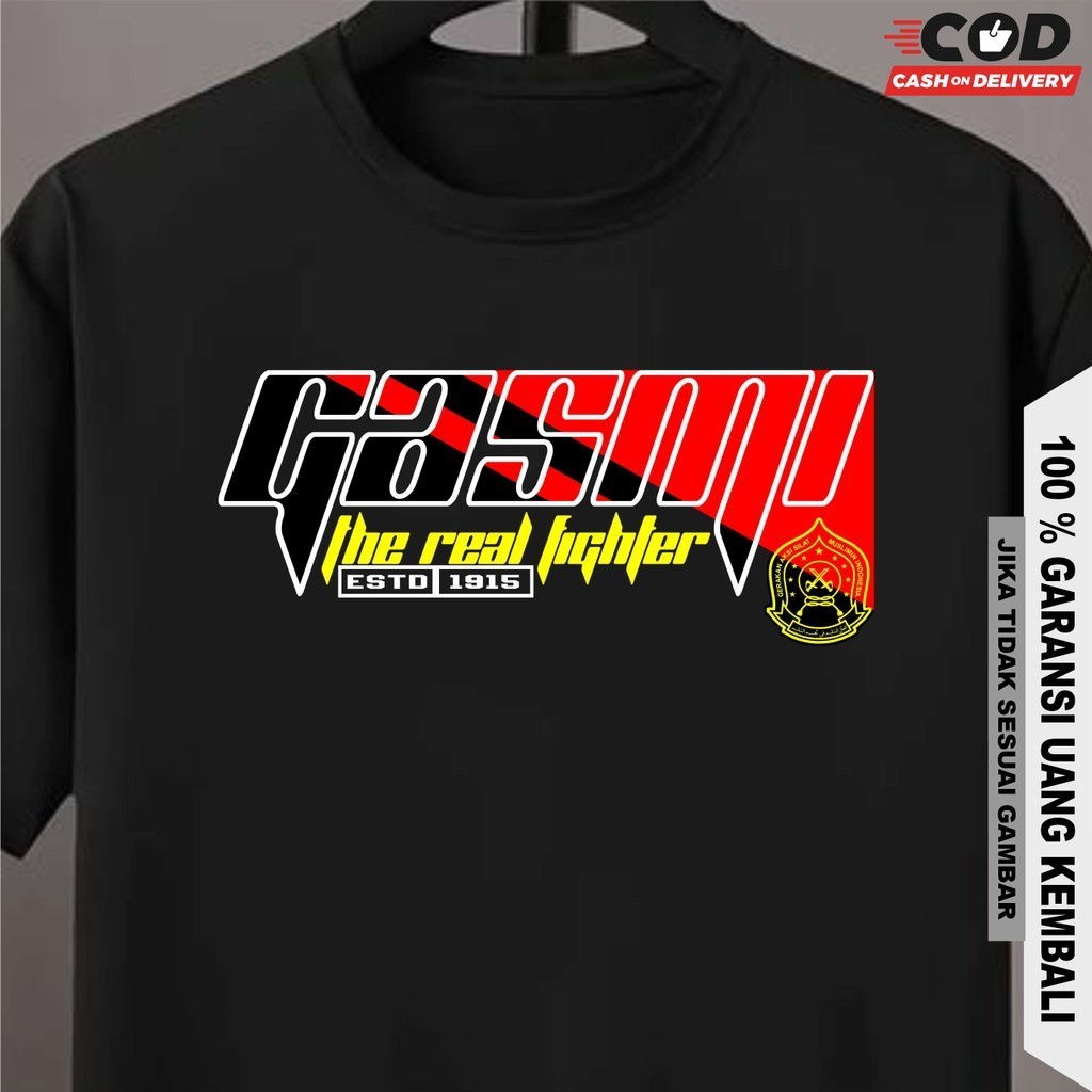 Kaos Pagar Nusa GASMI RED BLACK PN Gasmi  Distro Katun Plastisol Arpansa Trisula Silat SenyaPN GaraP