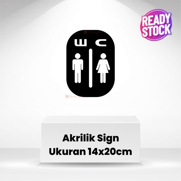 

Toilet sign / papan akrilik toilet / papan penunjuk wc