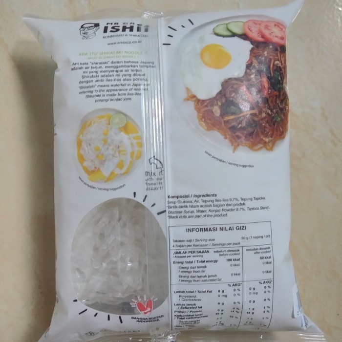 

Mie kering shirataki/mie diet/keto/mie tinggi serat