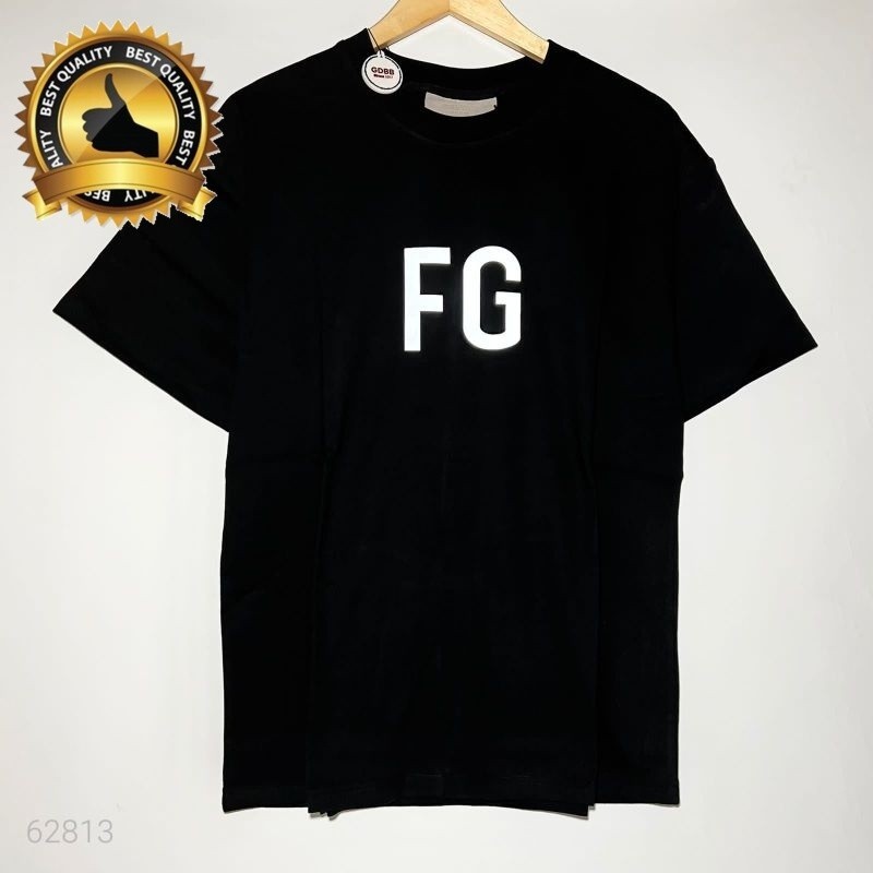 Tshirt Fear Of God FOG Essentials FG Logo Black Reflective Tee A5