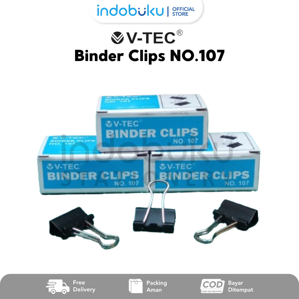 

Binder Clips NO.107 V-TEC (1 Pack Isi 12pcs)