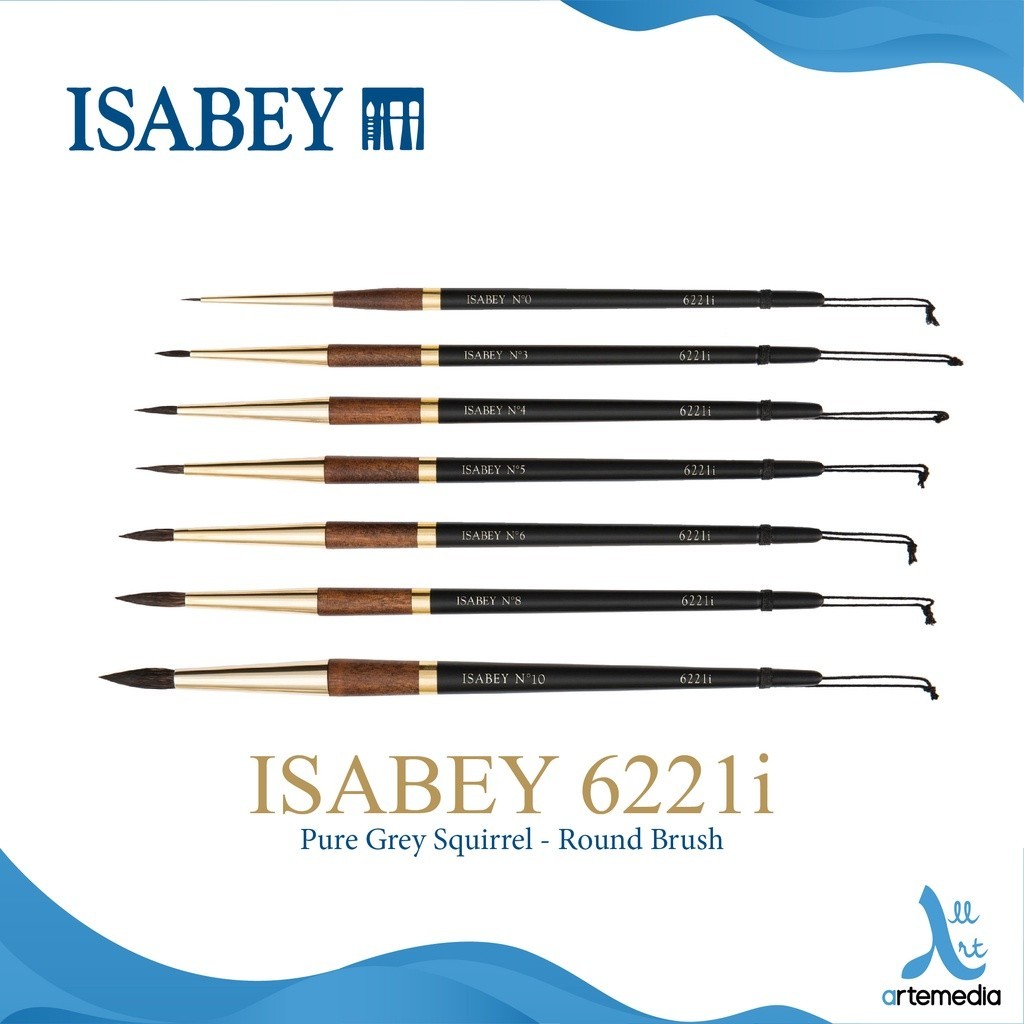 

Isabey 6221i Round Pure Squirrel Brush Short Handle Kuas Lukis