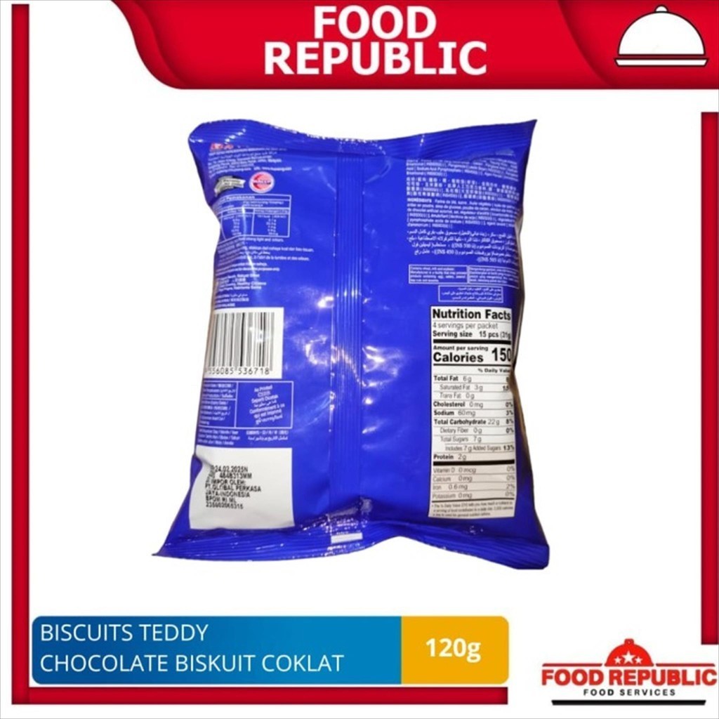 

Classica2106 Biskuit Teddy Coklat Hup Seng Teddy Chocolate Biscuits 120Gr Halal