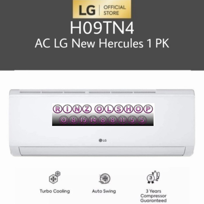 promo  spesial AC SPLIT 1 PK LG H09TN4 HERCULES NOVA AC 1PK SPLIT R32 - Unit only