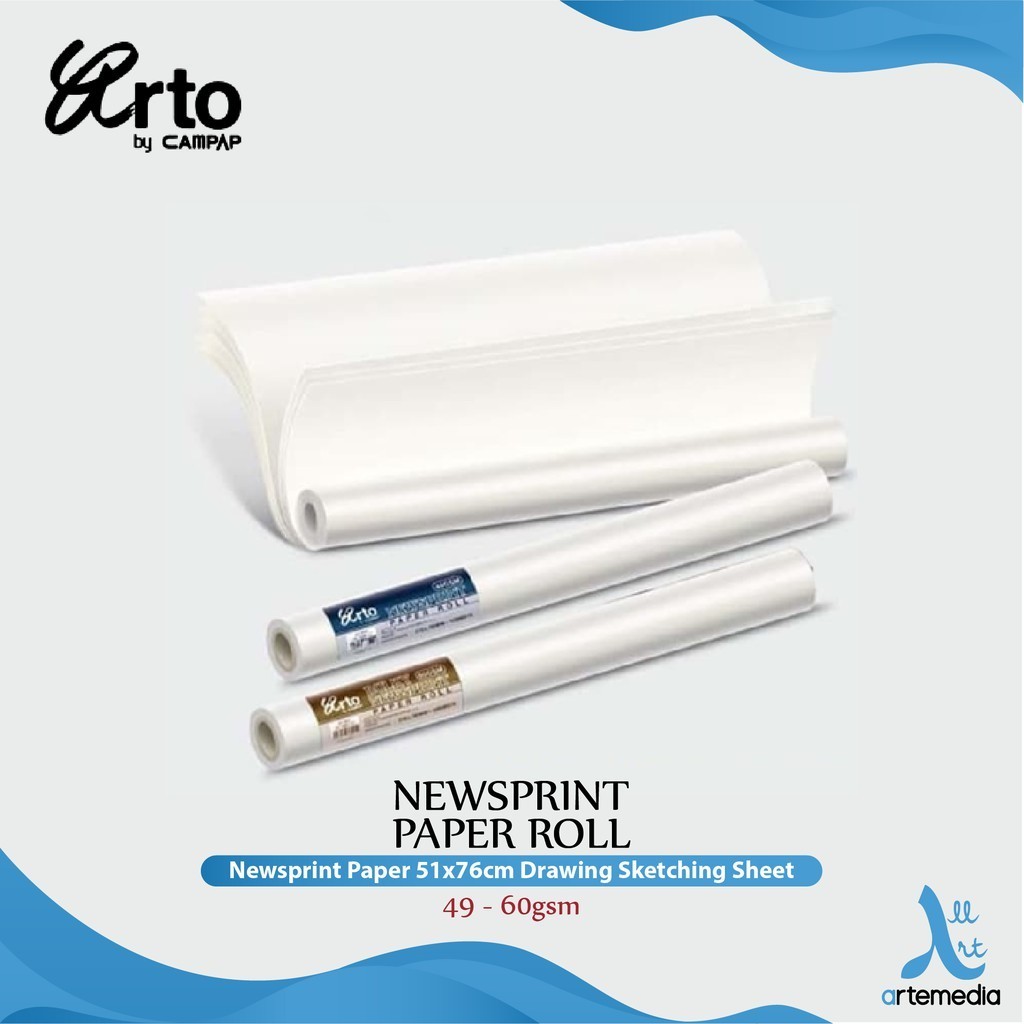 

Sketching Sheet Arto Newsprint Paper 51x76cm Drawing Kertas Gambar
