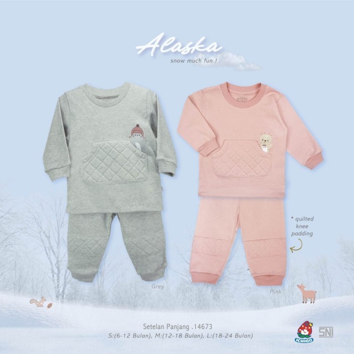 Ichigo Setelan Panjang Warna - Grey, S