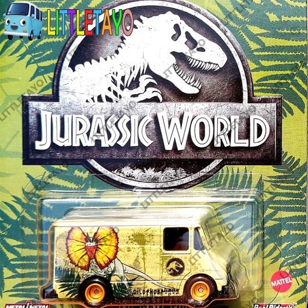 HOTWHEELS JURASSIC WORLD COMBAT MEDIC - PARK PILOPHOSAURUS DINOSAURUS -OSC25