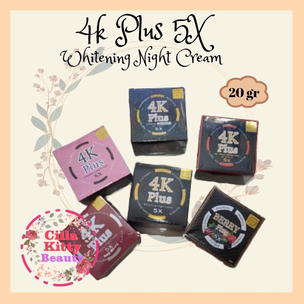CKB 4K Plus 5X Whitening Night Cream | Underarm Cream | Day Cream | BB Cream | Goji Berry | Berry Plus Thailand