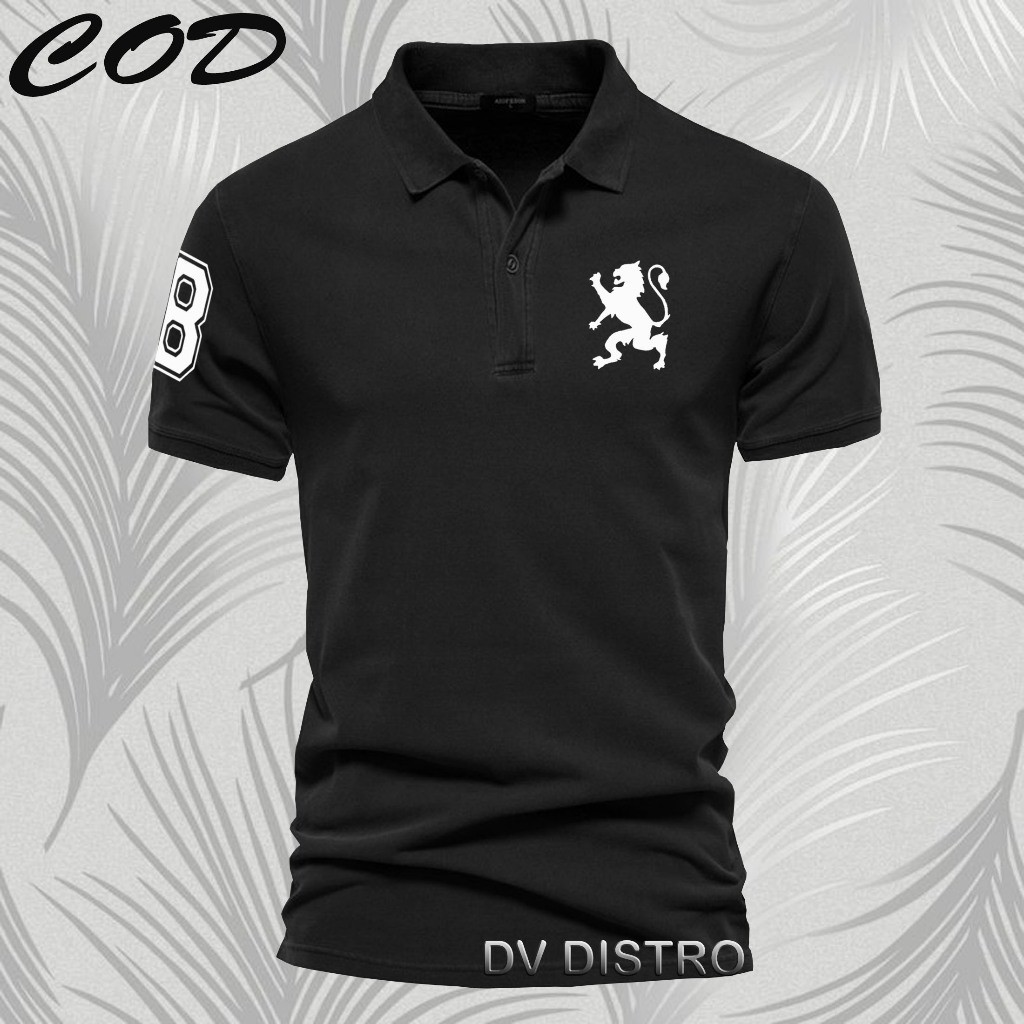 Kaos Polo Shirt Kerah Giordano Text Putih Kaos Kerah Dewasa / Kaos Kerah Lengan Pendek / Kaos Polo W