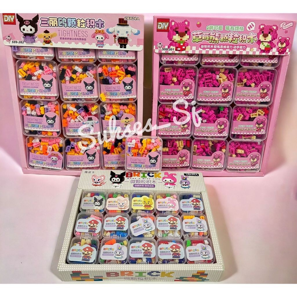 (MG) Mainan Edukasi Puzzle Balok Mini Sanrio / Lego Blok Box