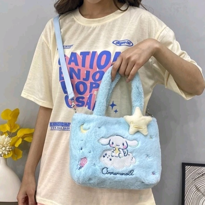 Tas selempang cinnamoroll sling bag cinnamoroll tas selempang bulu