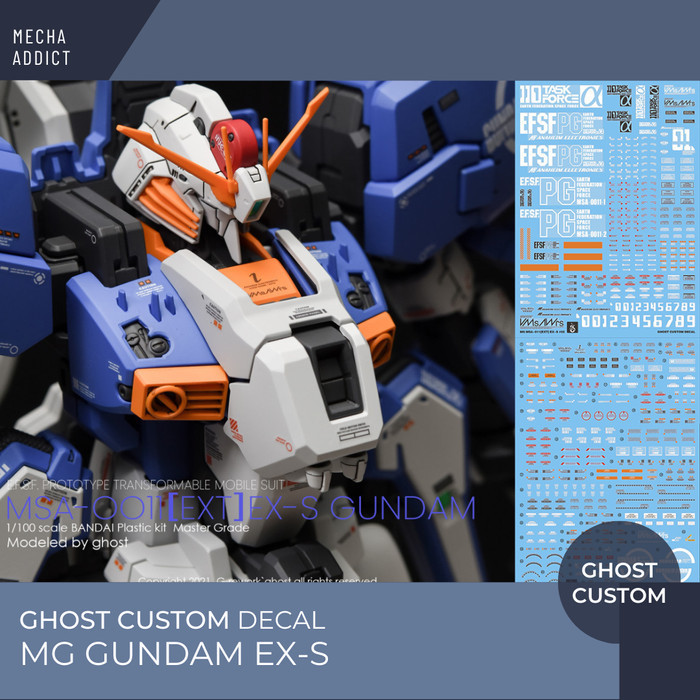 Water Slide Decal MG Gundam Ex-S EX S by Ghost Decal