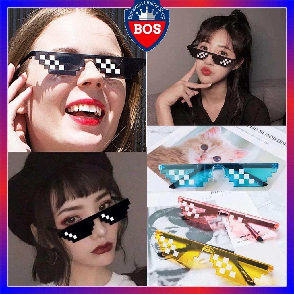 BEST SELLER KACAMATA Kacamata Pixel Minicraft / Kaca mata Minecraft / kacamata pixel minicraft thu /