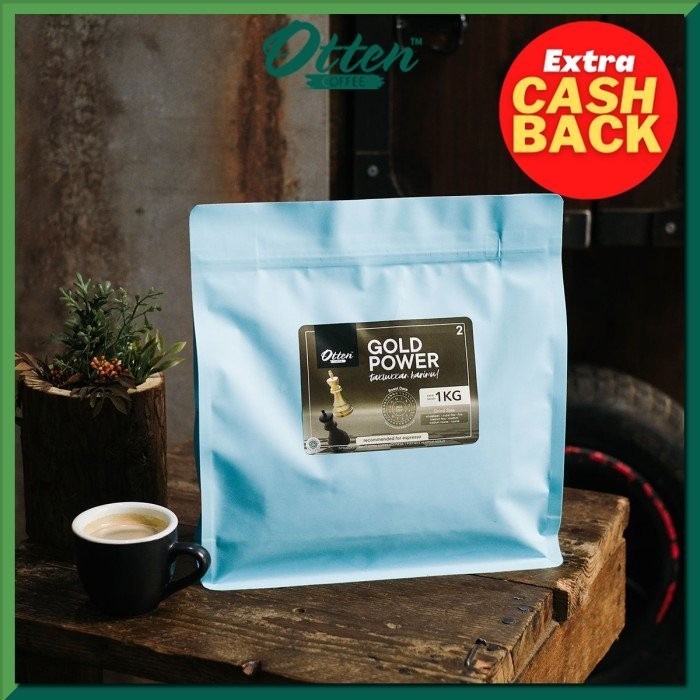 

[Coffee New] Gold Power - Kopi House Blend 1 Kg - Biji Bubuk Otten Coffee - Wholebean