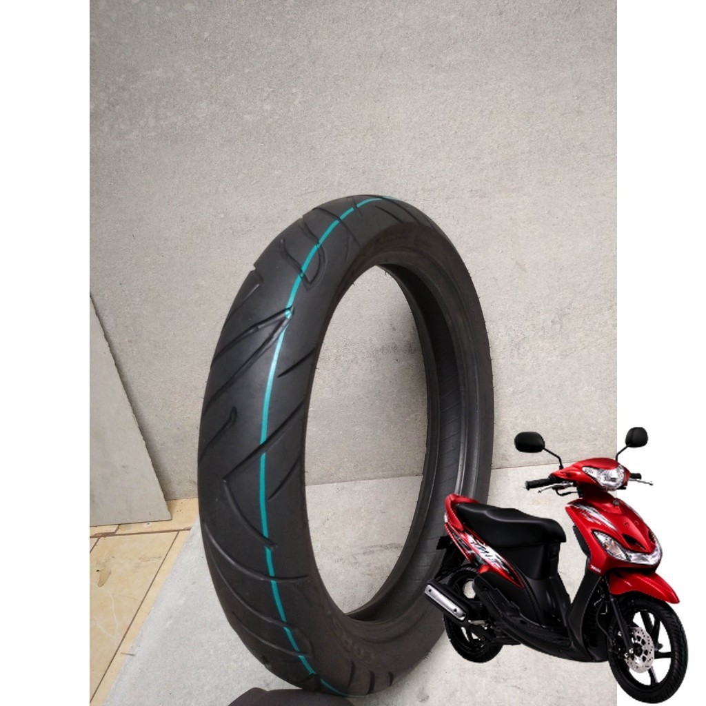 BAN MIO SMILE DEPAN UKURAN 90/80 RING 14 NON TUBLES MERK CORSA TERJAMIN  MAMIH BAN