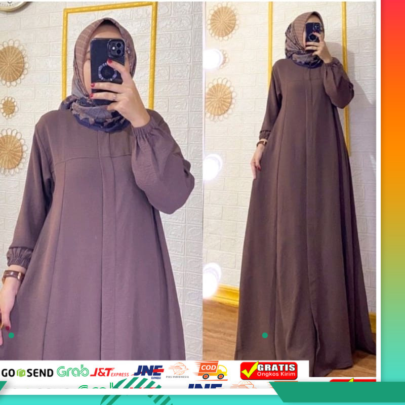 GAMIS JUMBO.MARYAM DRESS//GAMIS POLOS//GAMIS PUTIH//GAMIS CRINGKLE AIRFLOW