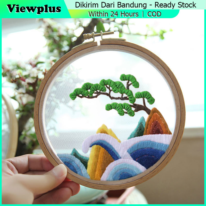 Embroidery Kit Package Flower / Paket Sulam Untuk Pemula / Paket Sulam Tangan / Paket Kit Menyulam P