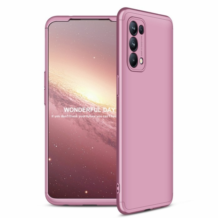 [New Case] Hard Case Oppo Reno 5 Armor Full 360 Cover GKK Original Casing Reno5 - Rosegold Pink, Opp