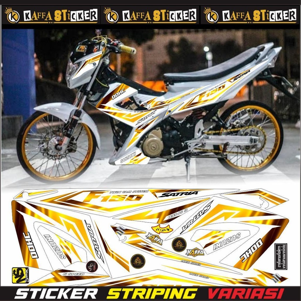 cod / stiker Sticker Striping Satria FU Facelift - Striping Satria Fu Facelift Motif Racing Stiker L