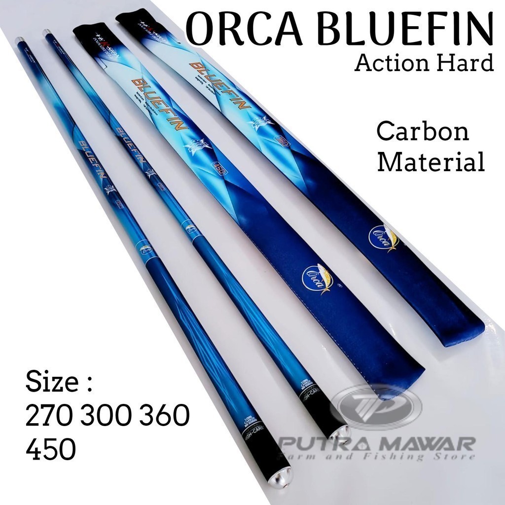 Orca Bluefin 270 300 360 450 Joran Tegek Baronang Ruas Panjang Bahan Carbon Action Hard Walesan Tong