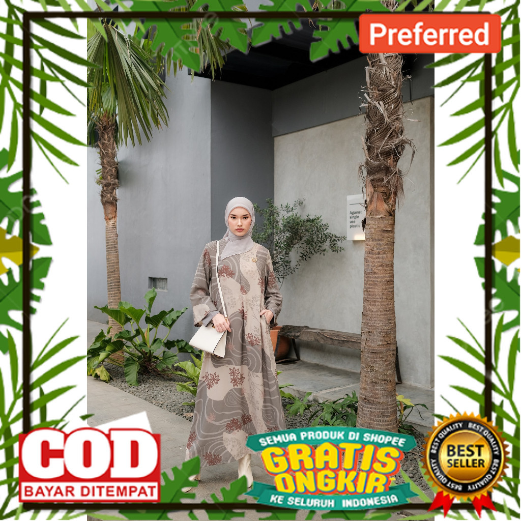 ZM Zaskia Mecca - Luny Cream Gamis - Jelita Indonesia - Edisi Maluku// BAJU MUSLIM RAMADHAN 2024