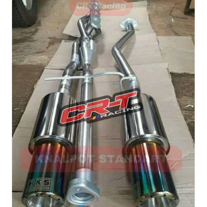 Knalpot mobil grand max fullset suara stereo CRT Original