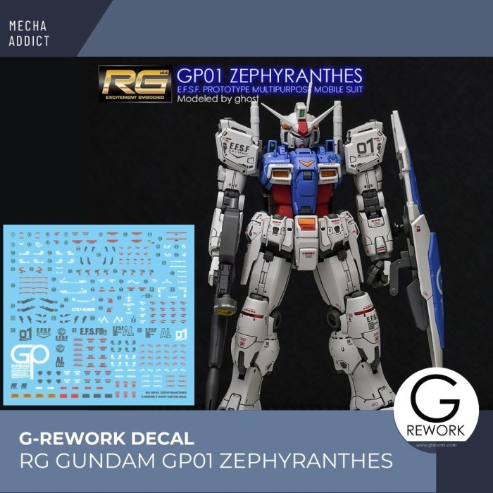 Water Slide Decal RG GP01 Zephyranthes by G-Rework