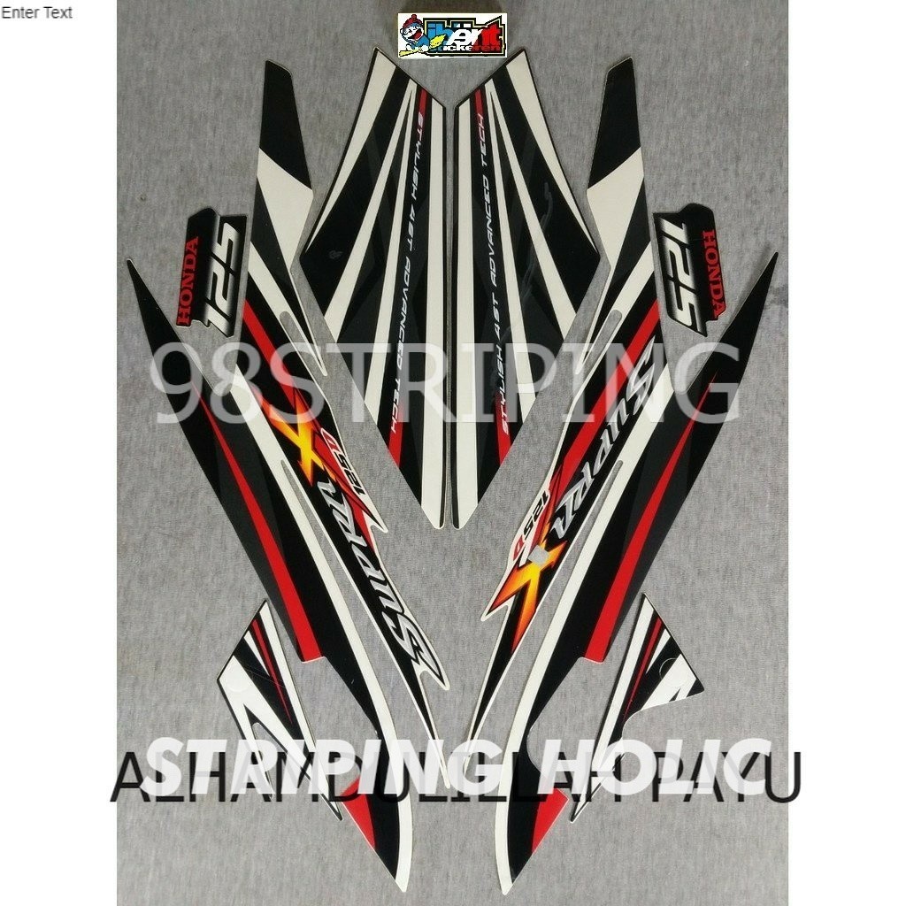 SUPRA X 125D PUTIH TAHUN 2008 2009 STRIPING LIS STANDAR ORI HONDA 125 D POLET BODY PLISIR