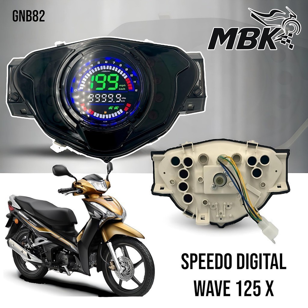 Speedometer Digital LED HONDA WAVE 125 X SUPRA 125 X