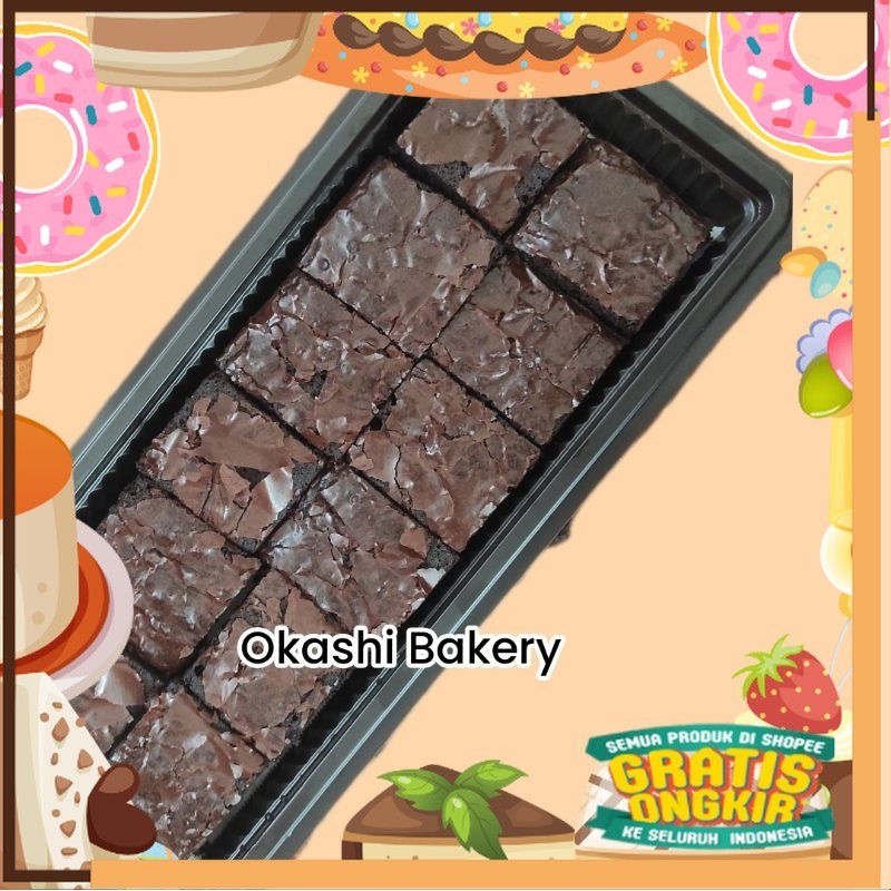 

Okashi Bakery Brownies Panggang / Fudgy Brownies/ King J Snack