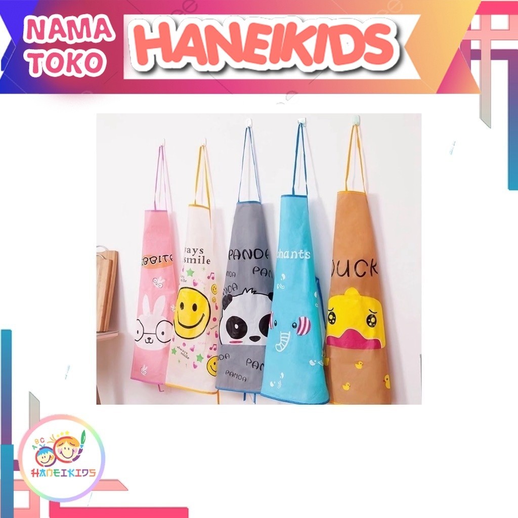 CELEMEK ANAK APRON ANAK MELUKIS MEWARNAI KARAKTER / APRON CELEMEK DAPUR KARAKTER CELEMEK MASAK APRON