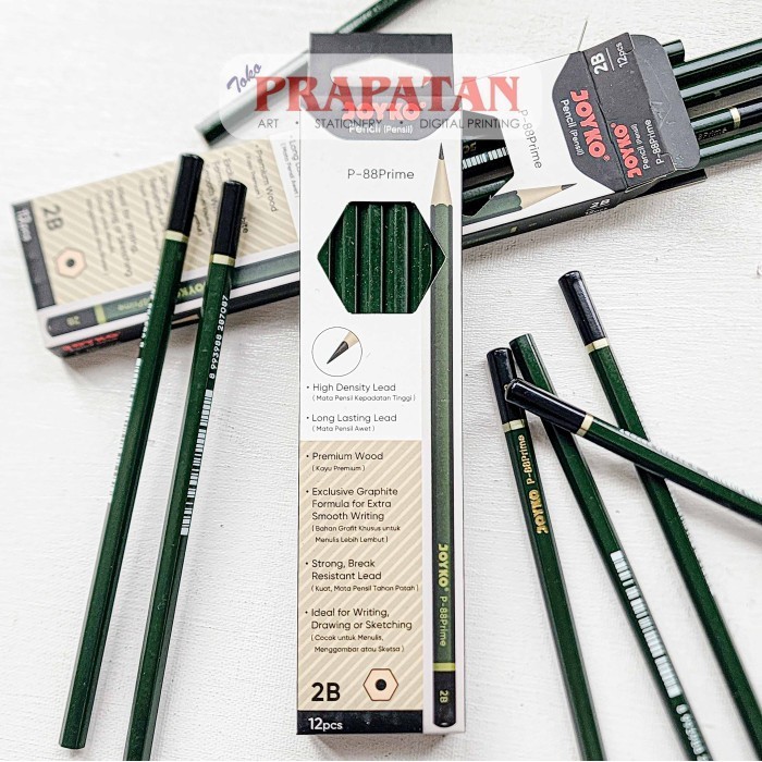 

Pensil Tulis Komputer P-88 PRIME Joyko 2B | 1 BOX ISI 12PCS -YY41