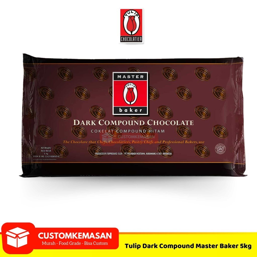 

Tulip Master Baker 5kg / Tulip Dark Chocolate / Tulip Coklat Compound / Dark Coklat Compound / Coklat Batang Tulip / Coklat Tulip / Coklat Compound / Coklat Tulip Batangan