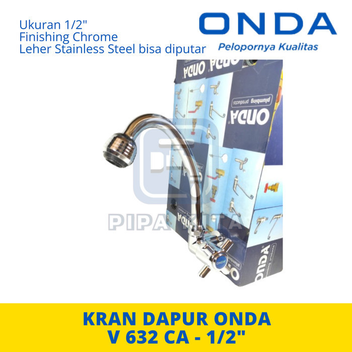 V 632 CA ONDA Kran Air Dapur Kitchen Sink Cuci Piring Leher Angsa