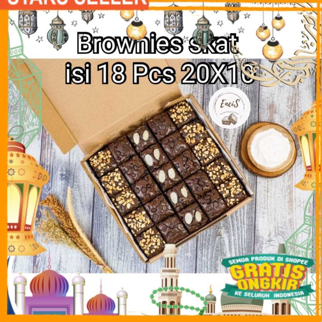 

Brownis coklat Premium 20x10 Skat ( isi 18 pcs )/ King J Snack