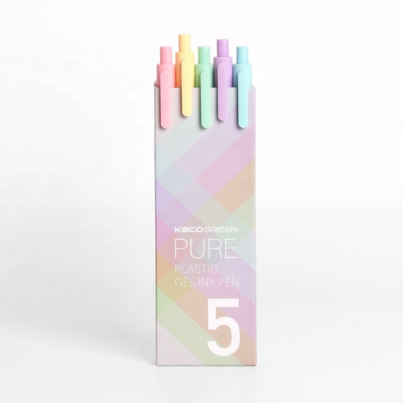 

KACO Murni Pulpen Tinta Gel Isi Ulang Yang Dapat Ditarik 0 5Mm Titik Halus 5 Celemek Set Warna Tinta Berwarna