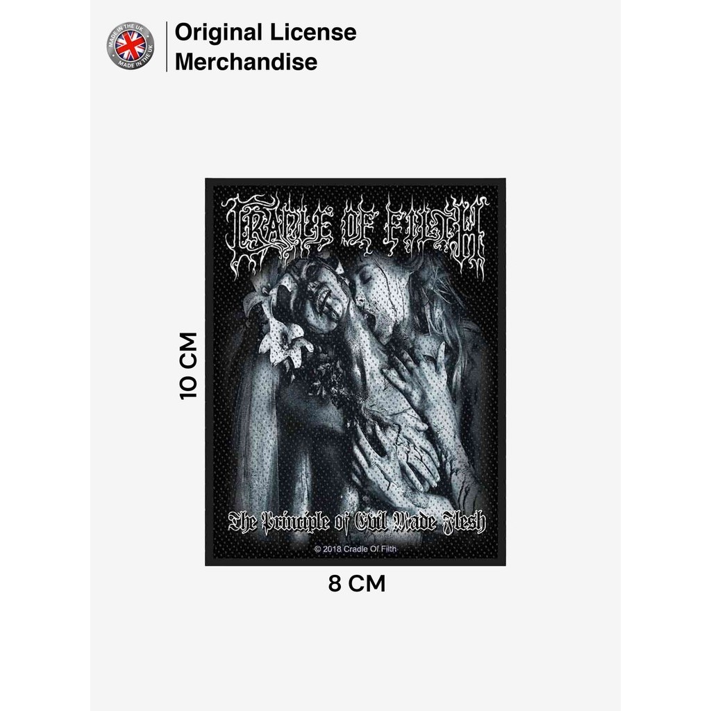 CRADLE OF FILTH PRINCIPLE OF EVIL MADE FLESH Patch Bordir Jahit Aksesoris Band Musik