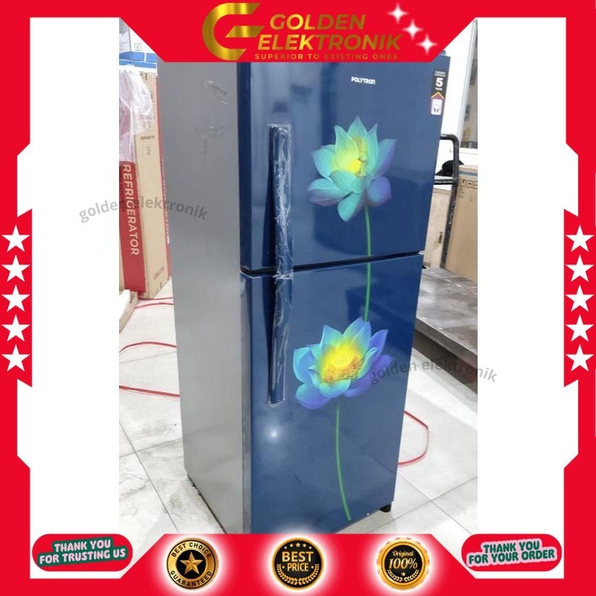 Kulkas POLYTRON 2 Pintu Metallic 210 Liter PRB 237PR/LB PRB237 PR/LB PRB 237 LB/PR