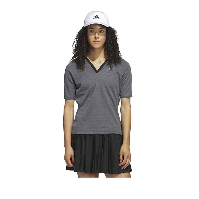 ADIDAS GOLF W ULTIMATE365 TOUR NO SHOW WOMEN'S POLO -BLACK