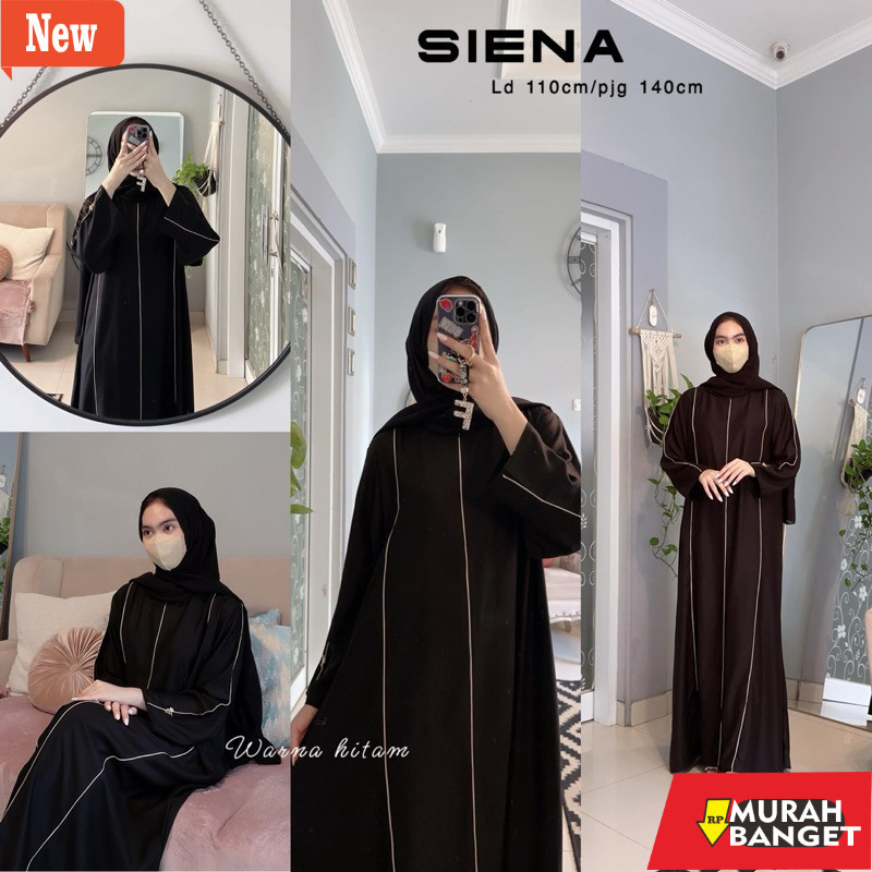 baju lebaran ala Timur Tengah- Daster Arab Fairuz SIENA Maxi Dress Gamis Twill Premium Ori